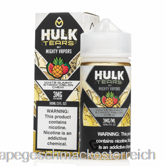 Weißer, Gummiartiger Strohmelonen-Kaubonbon – Hulk-Tränen – 100 Ml, 0 Mg Vape-Geschmack